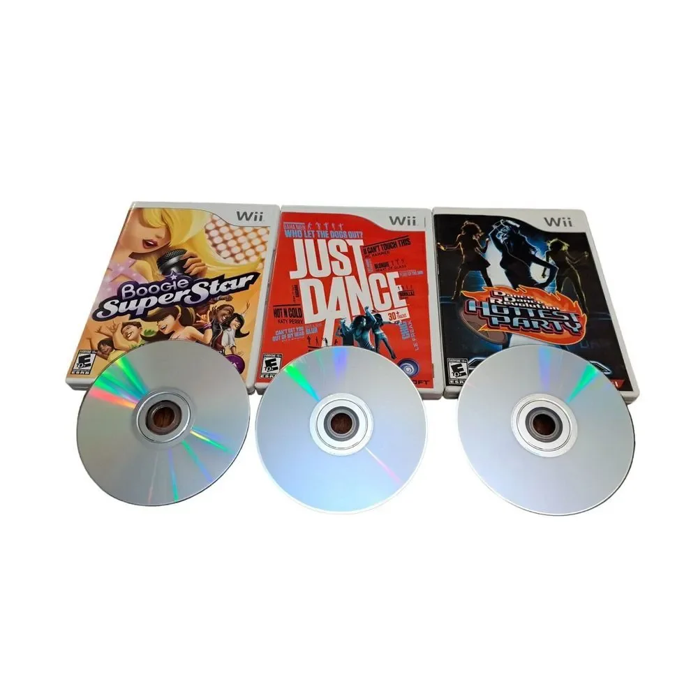 Just Dance Dance Dance Revolution Hottest Party Boogie SuperStar Lot 3 Wii Games